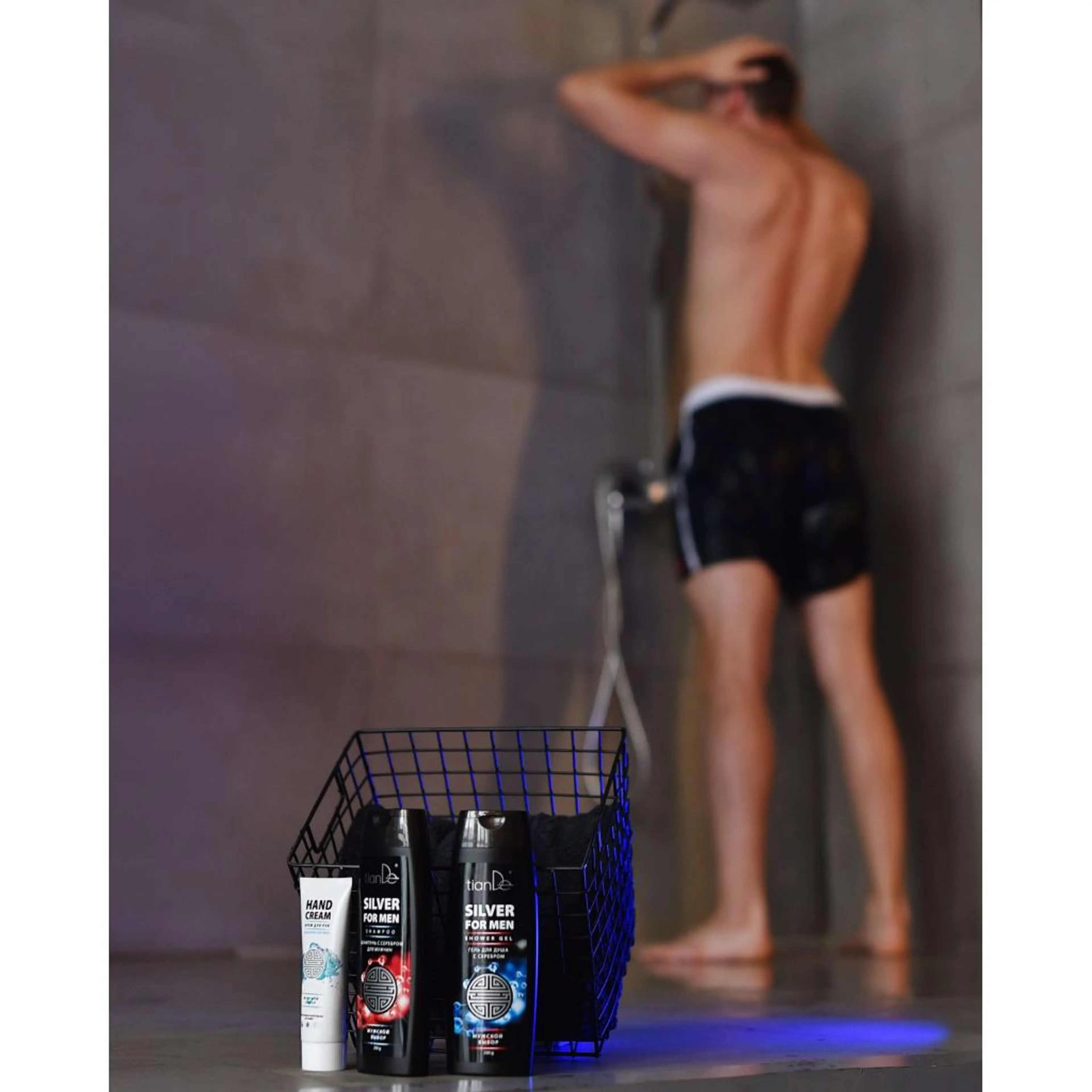 Душ гел със сребро за мъже, 250 гр