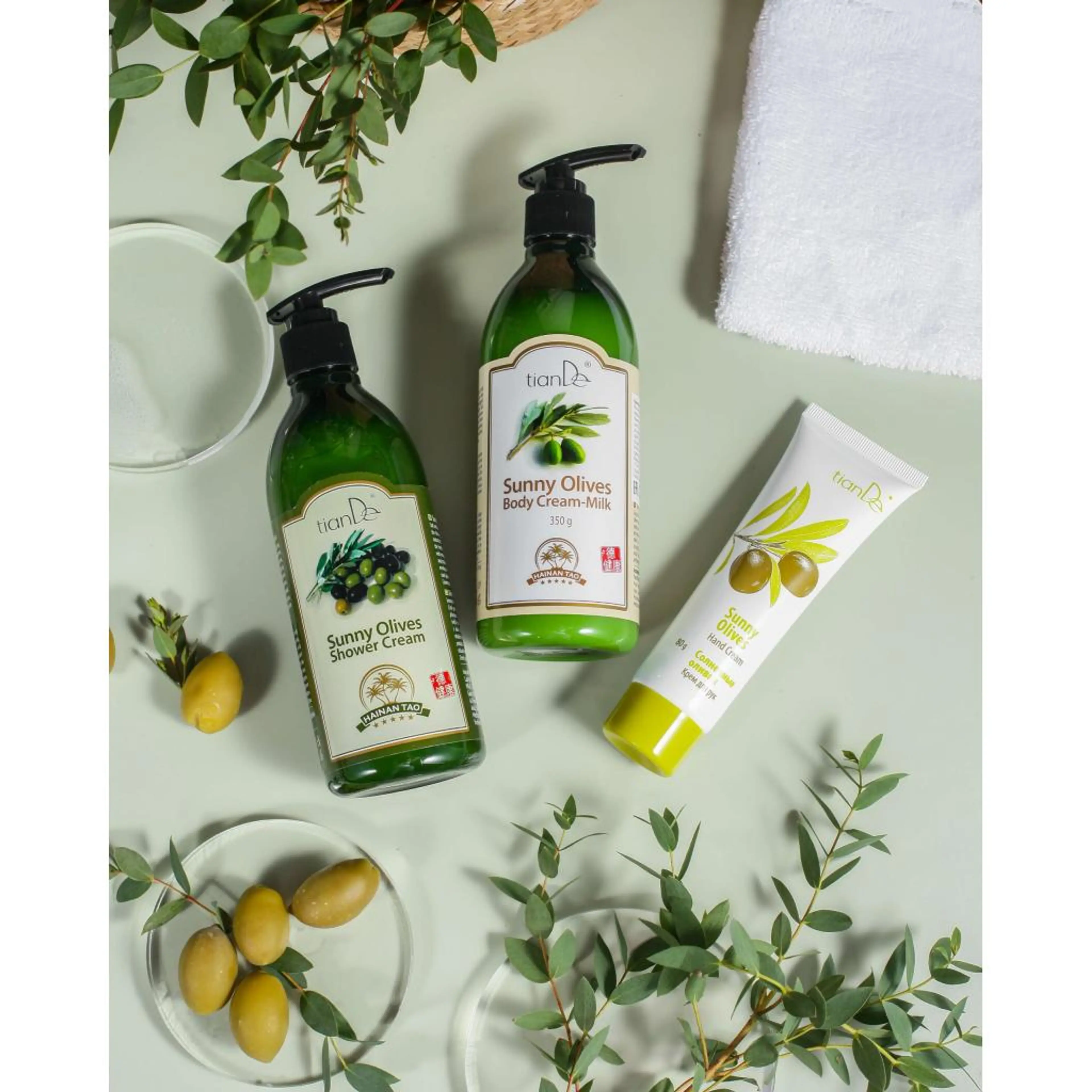 Крем-гел за душ „Слънчеви маслини”, 350 гр