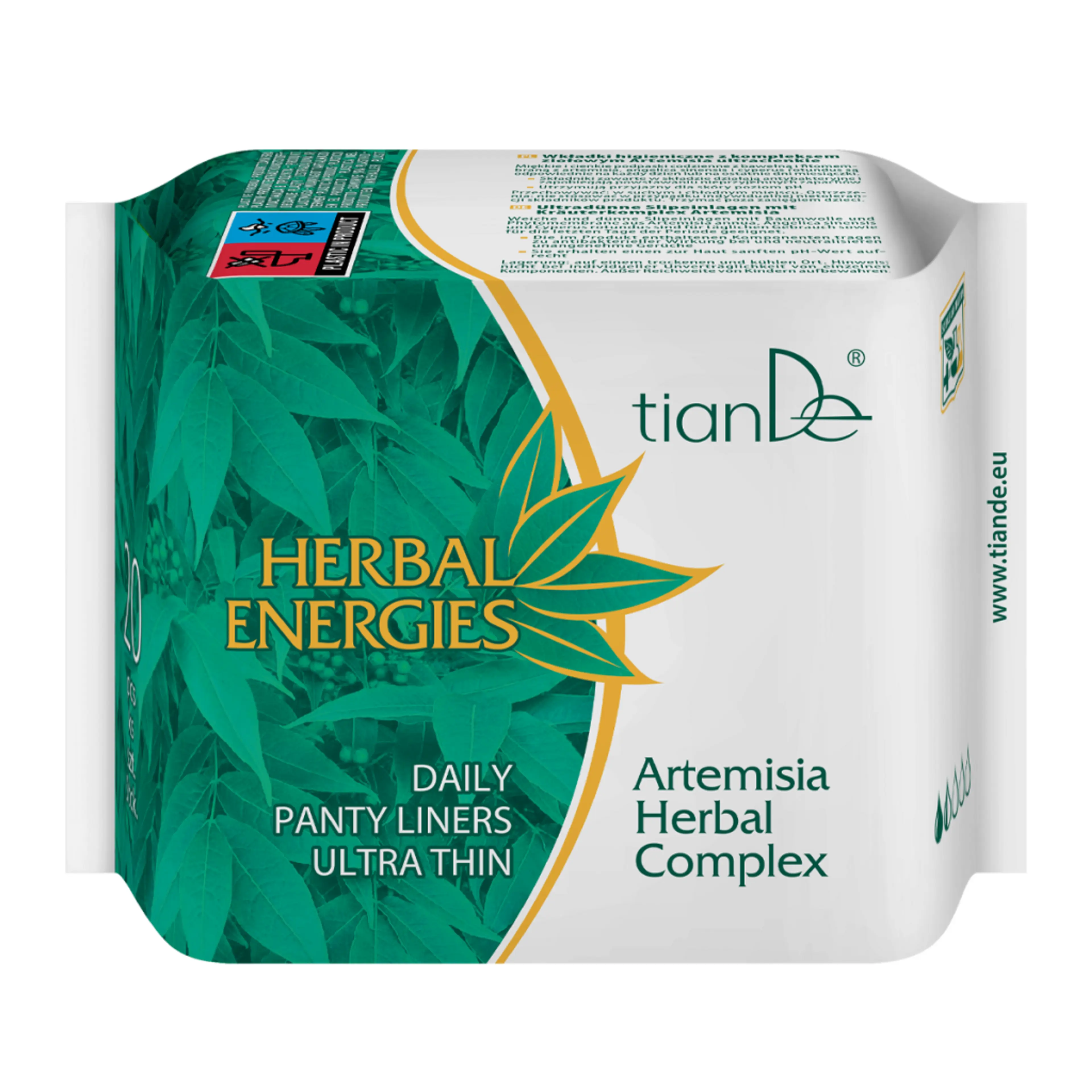 Ултратънки ежедневни превръзки „Билков комплекс с пелин“, 20 бр.